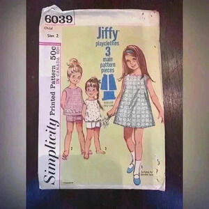 Vintage simplicity children’s play clothes pattern